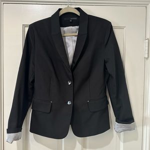 Harve Bernard black button blazer jacket